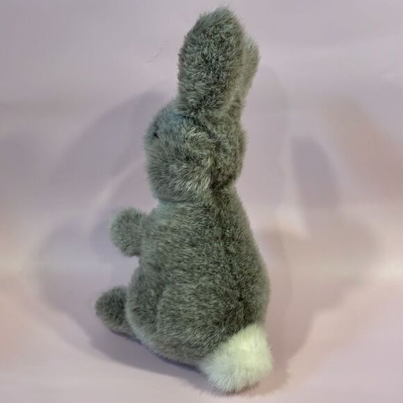 Vintage Gund Light Grey Bunny Rabbit w Green Detail Excellent Condition 11.5” - Picture 3 of 9